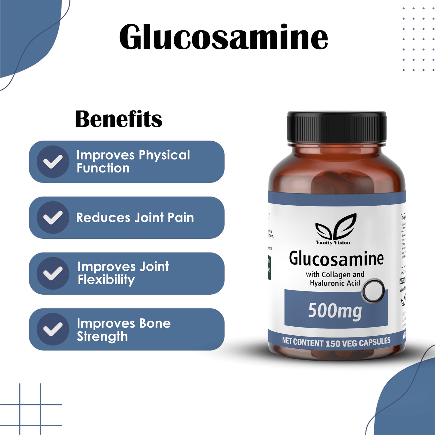 Glucosamine 500mg - Joint Support Supplement