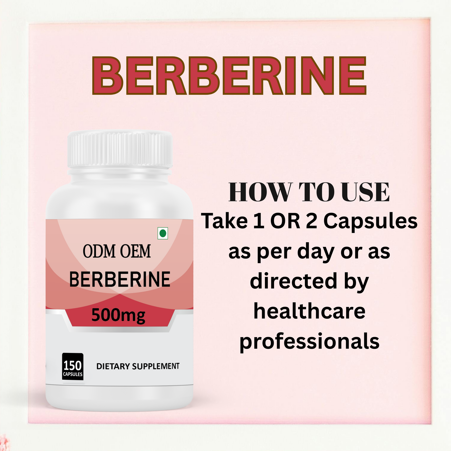 Berberine 500mg 150 Capsules in a Pack