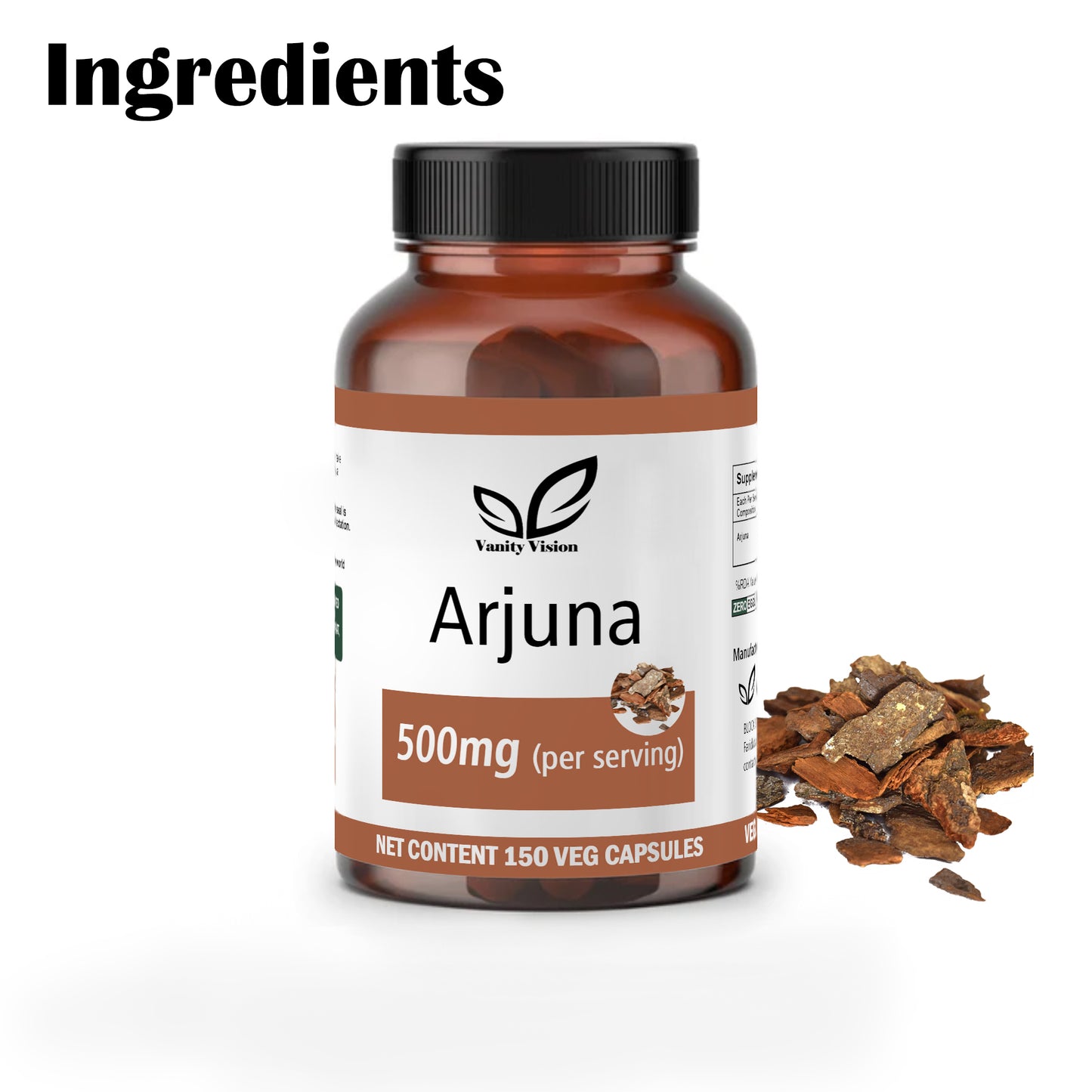 Arjuna 500mg Capsules – Natural Heart Health Supplement for Circulation, Blood Pressure, and Cardiovascular Support