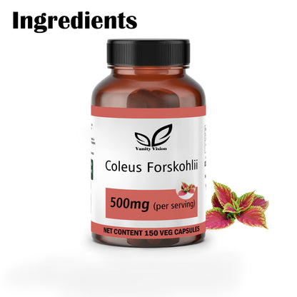 Coleus Forskohlii 500mg Capsules – Natural Weight Management and Metabolism Support
