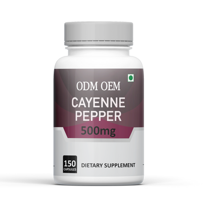 Cayenne Pepper 500mg Capsules – Natural Metabolism Booster, Digestive Support, and Circulatory Health