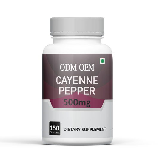Cayenne Pepper 500mg Capsules – Natural Metabolism Booster, Digestive Support, and Circulatory Health