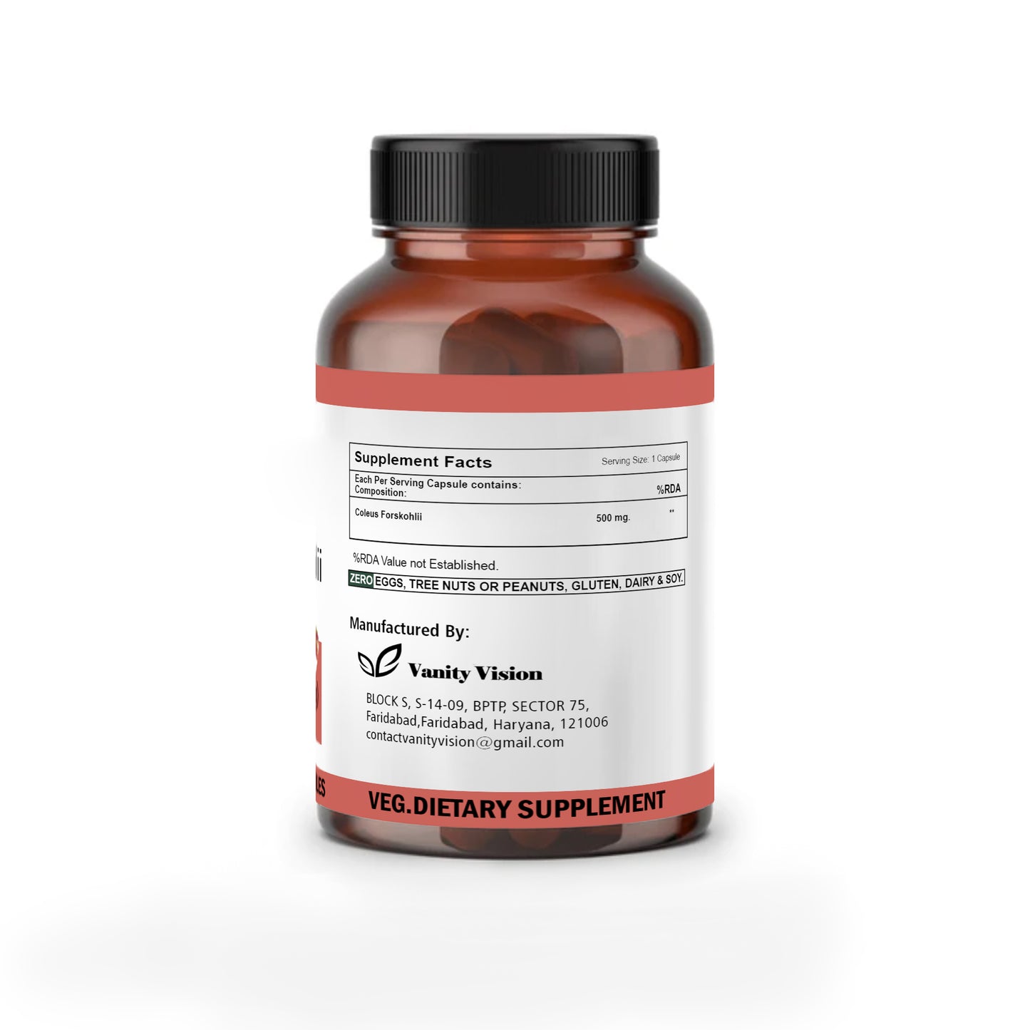 Coleus Forskohlii 500mg Capsules – Natural Weight Management and Metabolism Support