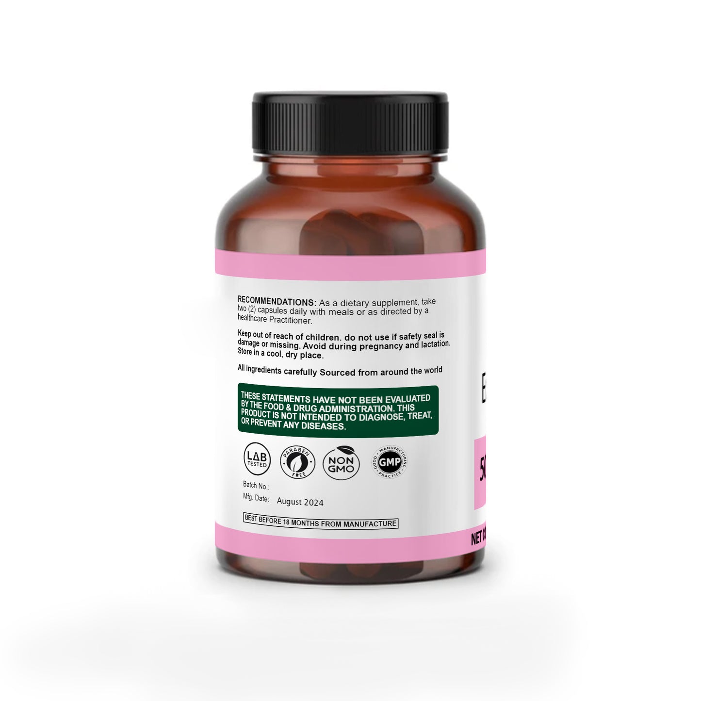 Echinacea 500mg Capsules – Natural Immune Support and Cold Relief