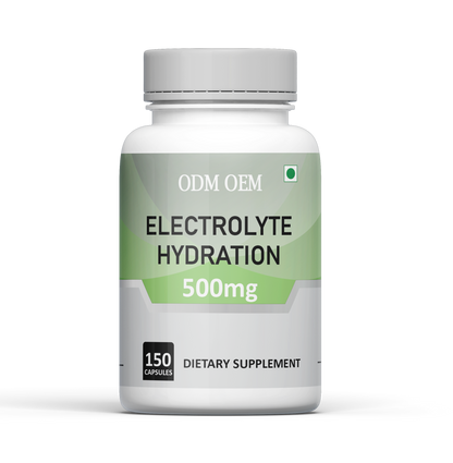 Electrolyte Hydration 500mg Capsules– Natural Electrolyte Support for Energy, Hydration , Recovery