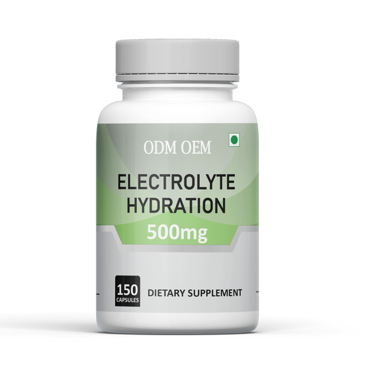 Electrolyte Hydration 500mg Capsules– Natural Electrolyte Support for Energy, Hydration , Recovery