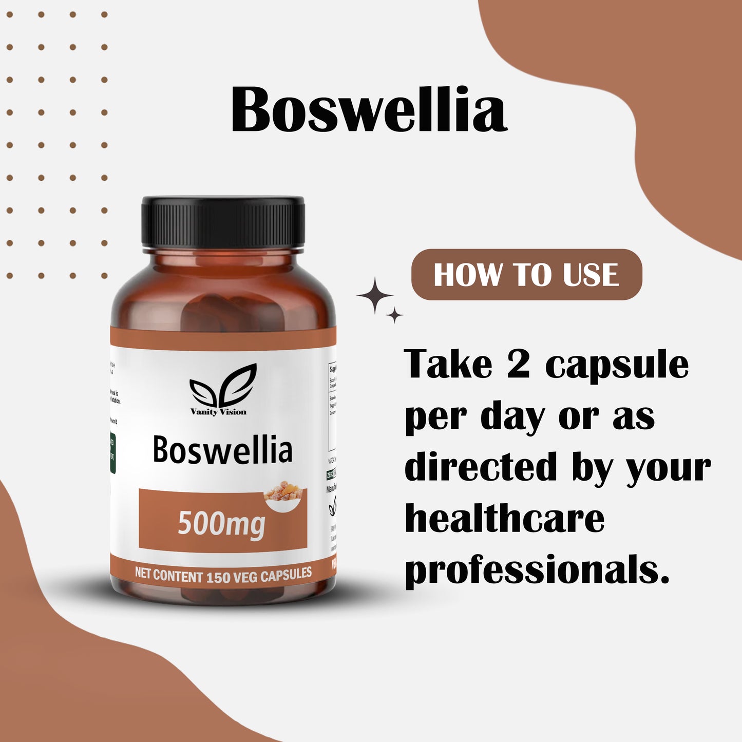 Boswellia 500mg Capsules: Herbal Supplement for Joint Health and Wellness