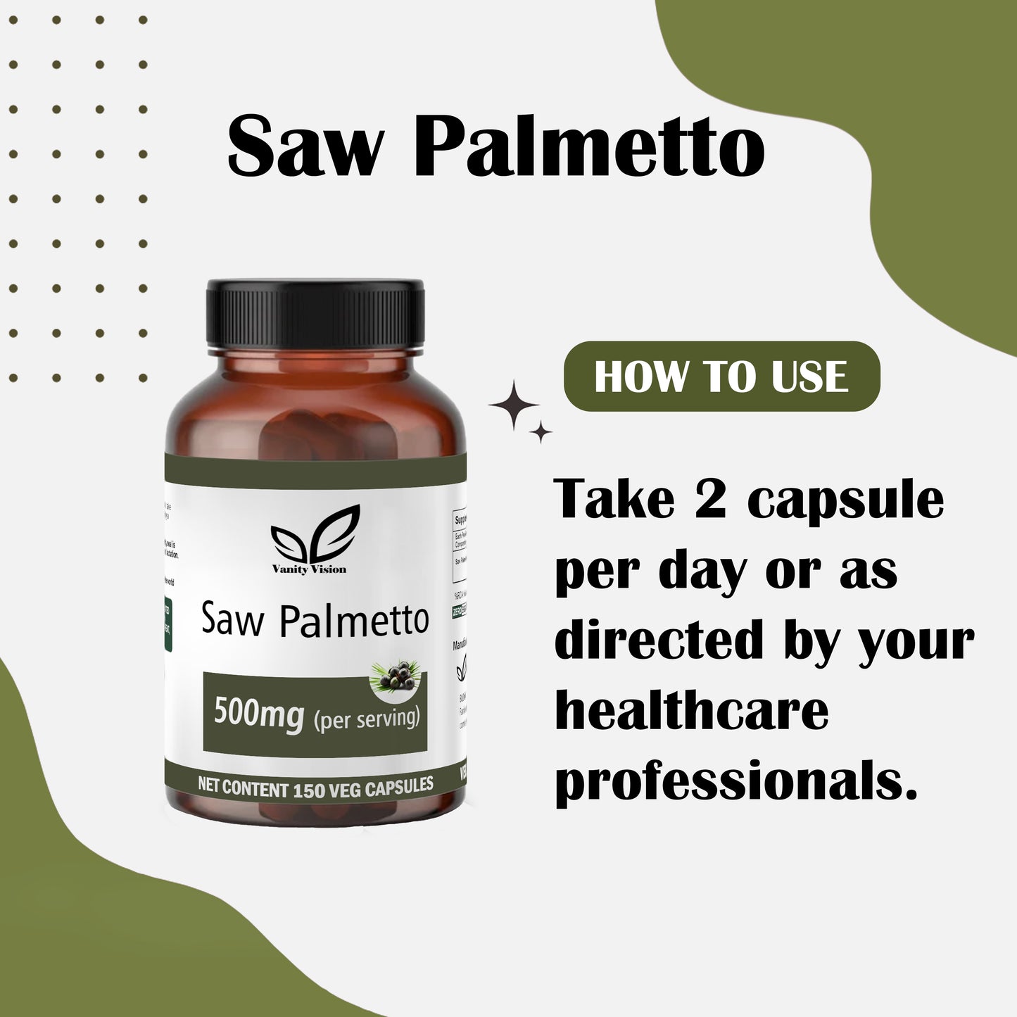 Saw Palmetto 500mg Capsules: A Natural Solution for Prostate and Hair Health