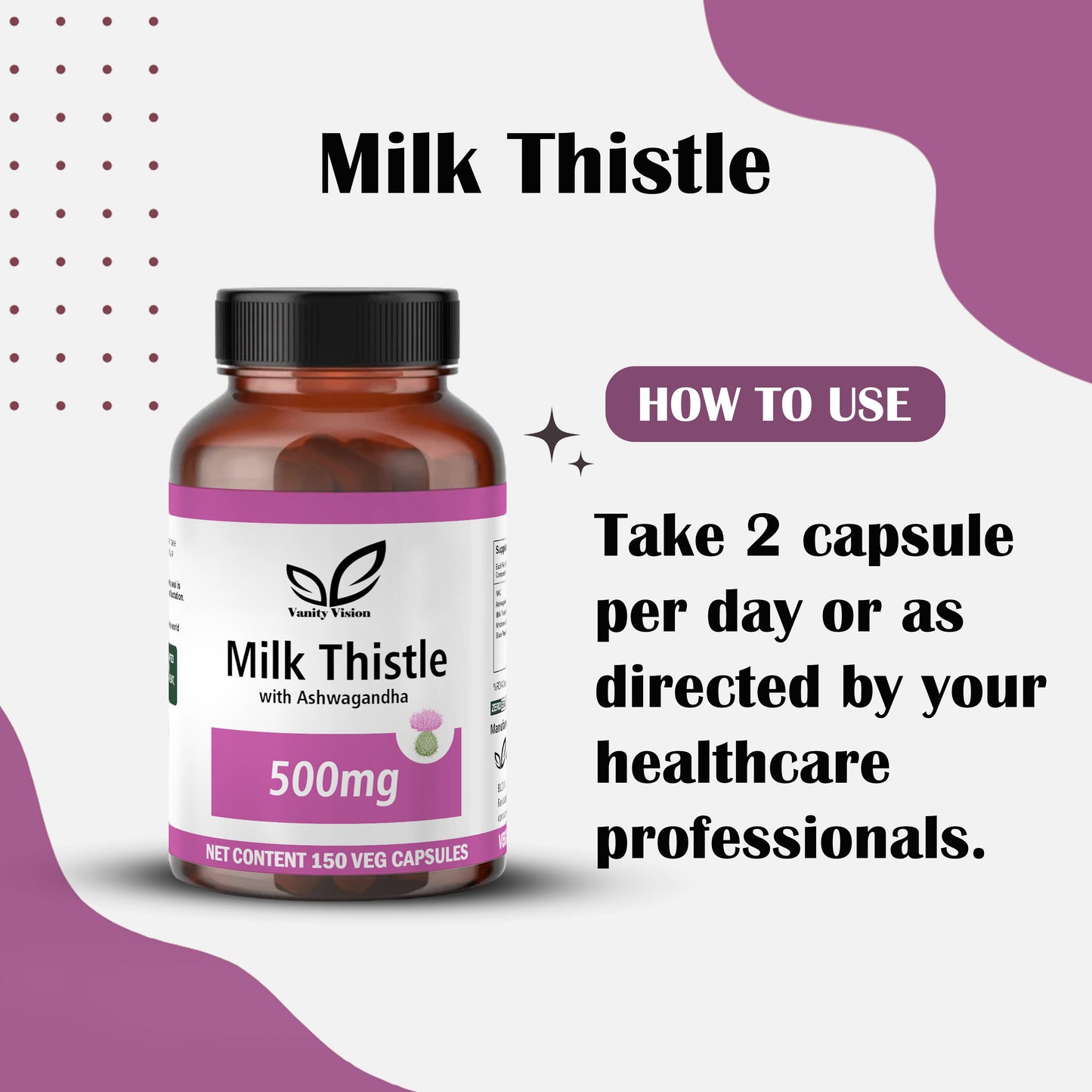 Milk Thistle 500mg - Standardized Extract for Liver Support, 150 Capsules