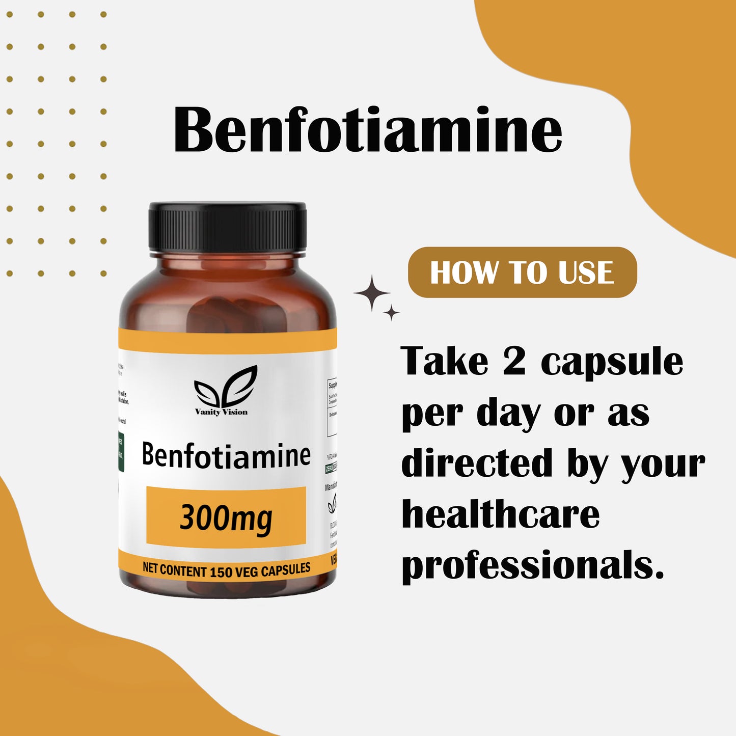 Benfotiamine 300mg Capsules- Advanced Support for Nerve and Metabolic Health