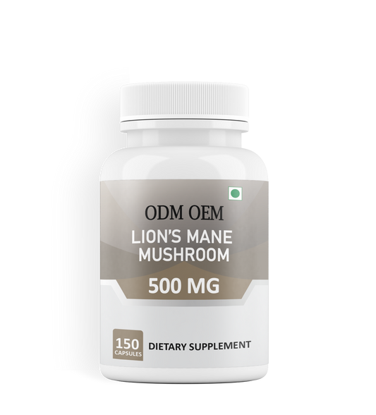 Lion's Mane Mushroom 500mg Capsules – Natural Cognitive Support, Mental Clarity, and Brain Health
