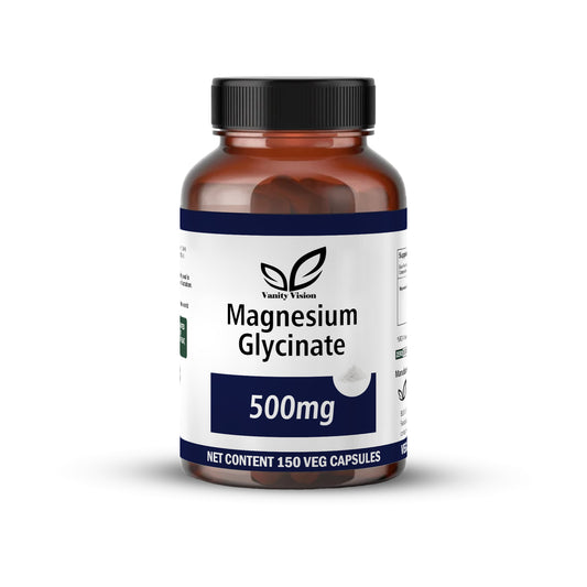 Magnesium Glycinate 500mg Capsules – Supports Muscle, Nerve & Bone Health