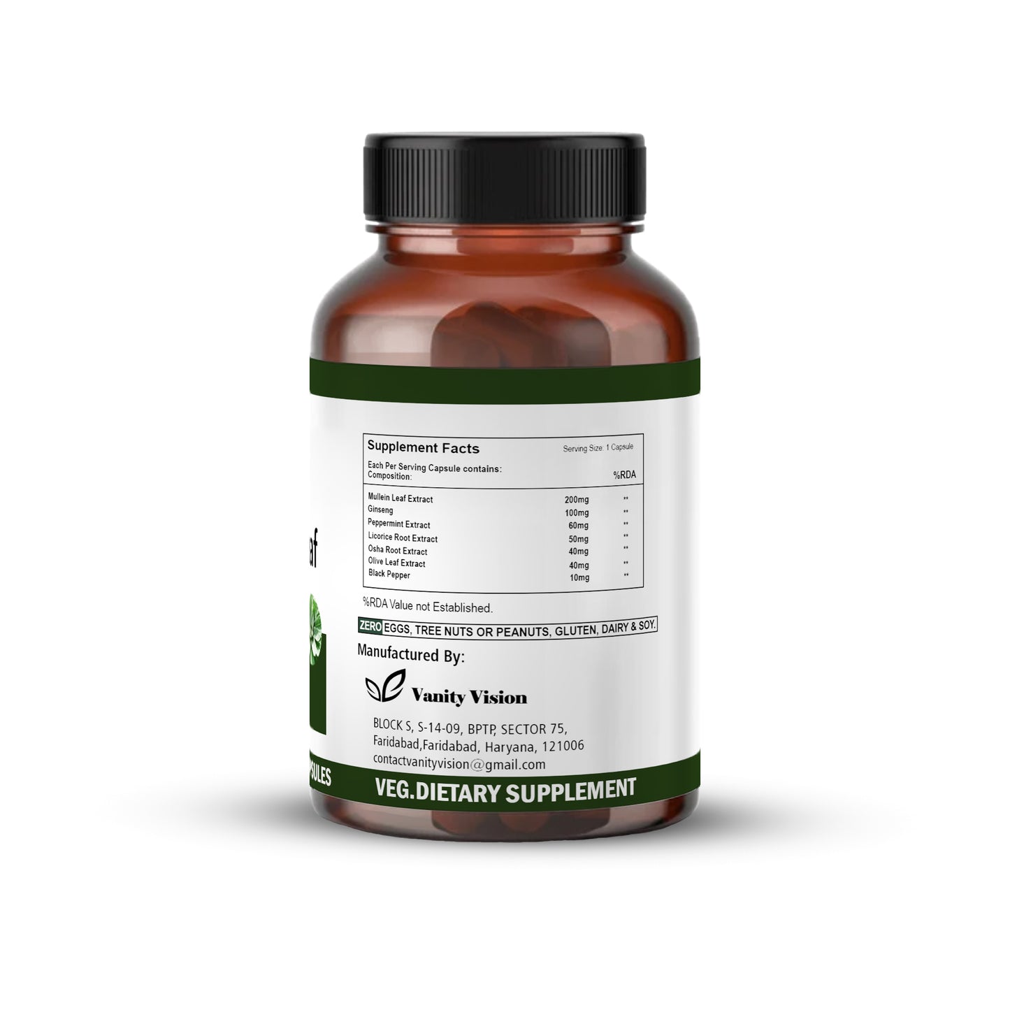 Mullein Leaf 500mg 150 Capsules – Supports Respiratory Health & Immune Function