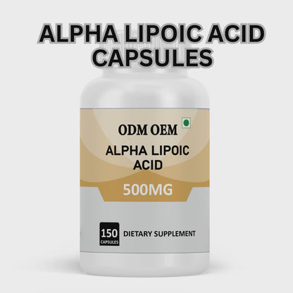 Alpha Lipoic Acid 500mg Capsules: Antioxidant-Rich Formula for General Wellness