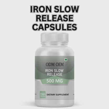 Iron Slow Release 500mg Capsules: Gentle and Effective Iron Supplement for Your Health